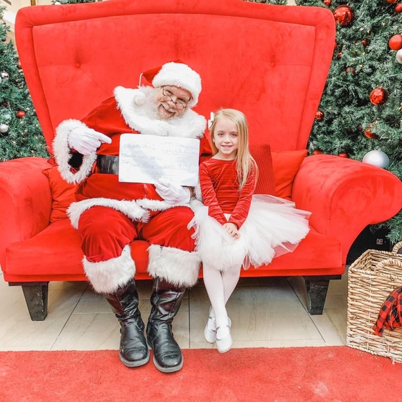 Handmade Velvet Girls Christmas Dress Size 6 - Picture 4 of 4